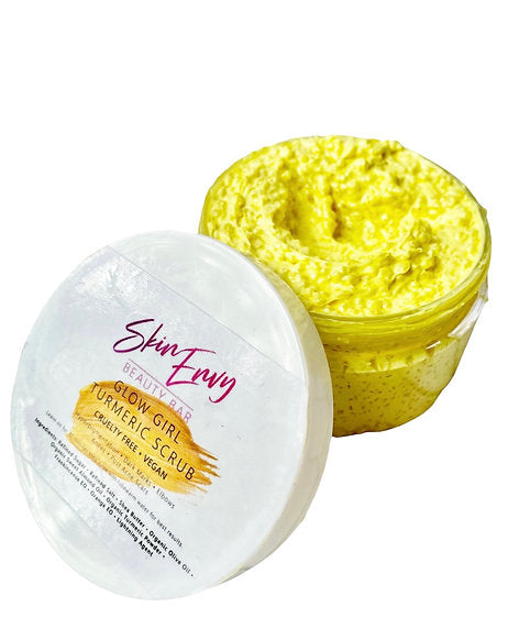 Turmeric scrub, all natural skincare , skin care routine, exfoliate regular , skin envy