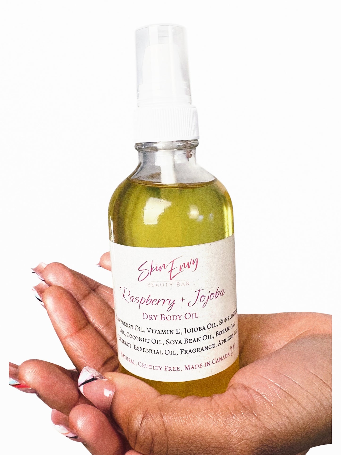 Blue Raspberry + Jojoba Lightweight Hydrating Body Oil for Dry, Ashy Skin