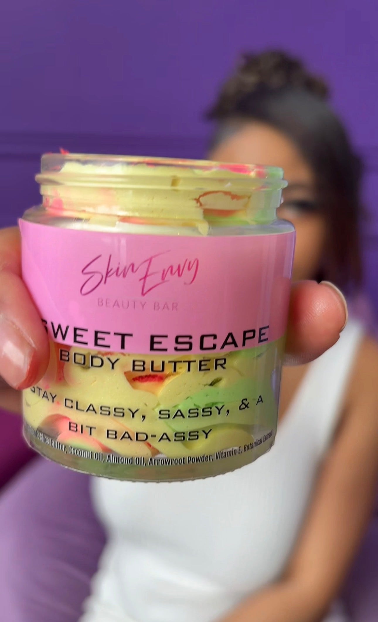 Whipped Body Butter for Dry, Ashy Skin -Deep Hydration Glow| Sweet Escape
