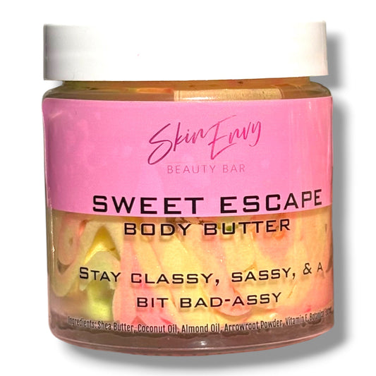 Whipped Body Butter for Dry, Ashy Skin -Deep Hydration Glow| Sweet Escape Skin Envy Beauty Bar