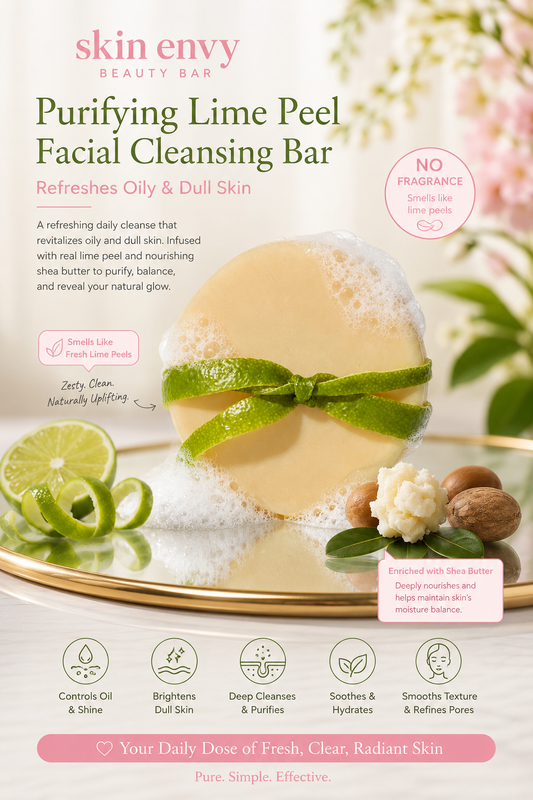 Purifying Lime Peel Facial Cleansing Bar – Refreshes Oily & Dull Skin