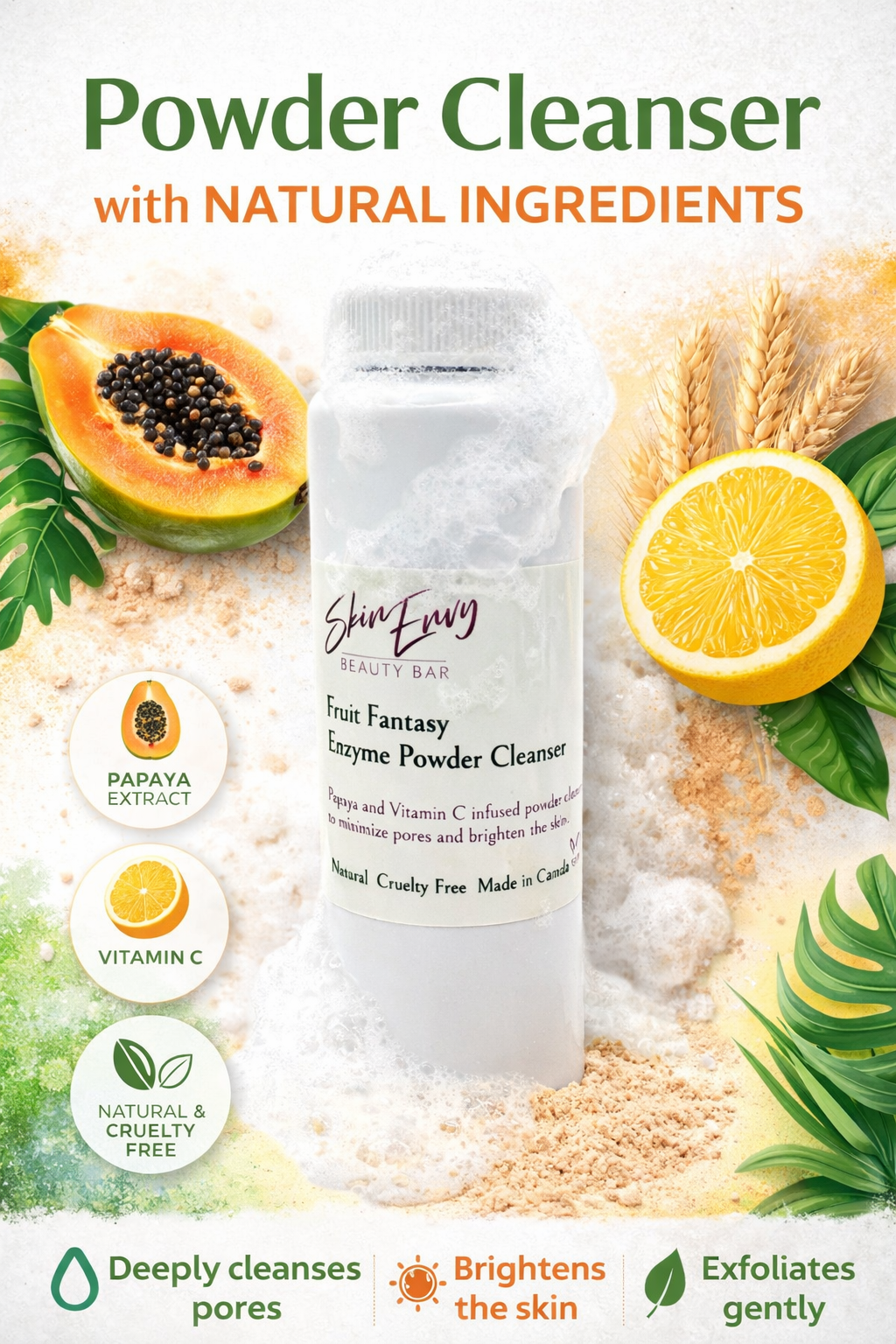 Fruit Fantasy Enzyme Powder Cleanser – Brighten, Smooth & Minimize Pores